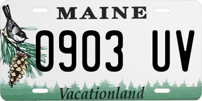 ME license plate 0903UV