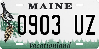 ME license plate 0903UZ