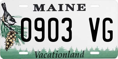 ME license plate 0903VG