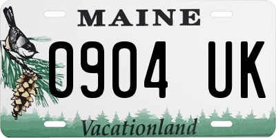 ME license plate 0904UK
