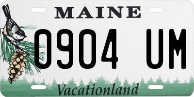 ME license plate 0904UM