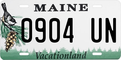ME license plate 0904UN