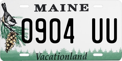 ME license plate 0904UU