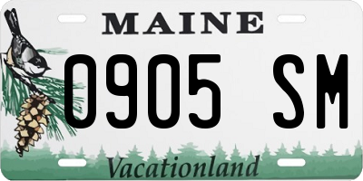 ME license plate 0905SM