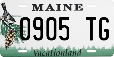 ME license plate 0905TG