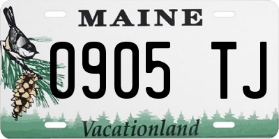ME license plate 0905TJ