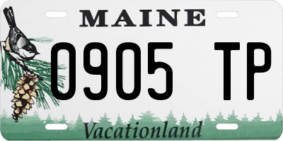 ME license plate 0905TP