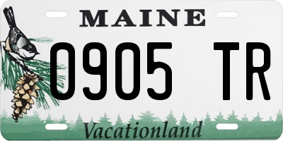 ME license plate 0905TR