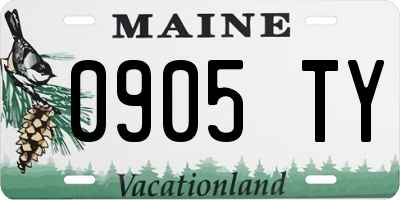 ME license plate 0905TY