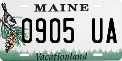 ME license plate 0905UA