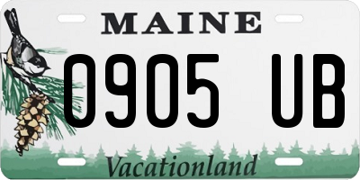 ME license plate 0905UB