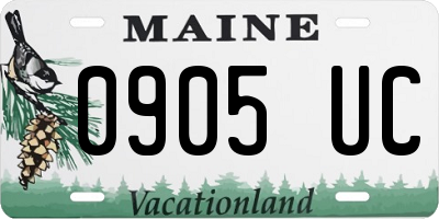ME license plate 0905UC