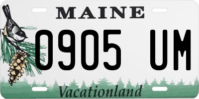 ME license plate 0905UM