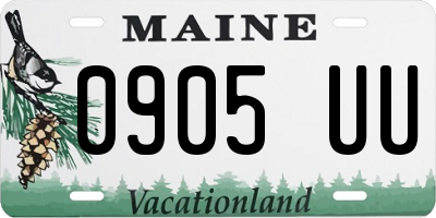 ME license plate 0905UU