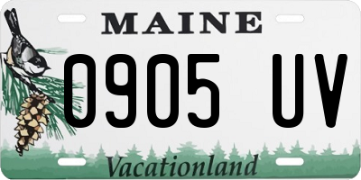 ME license plate 0905UV