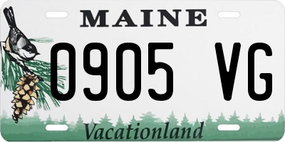 ME license plate 0905VG