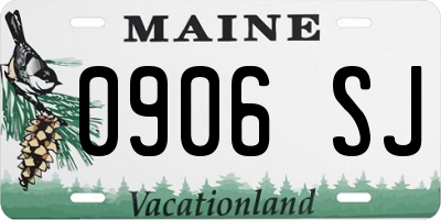 ME license plate 0906SJ