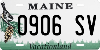 ME license plate 0906SV