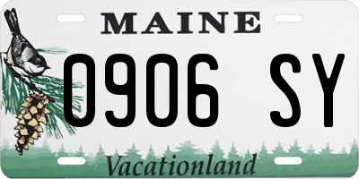 ME license plate 0906SY