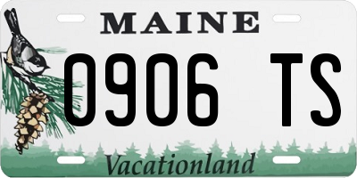 ME license plate 0906TS