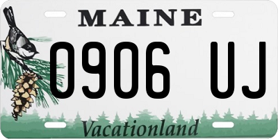 ME license plate 0906UJ