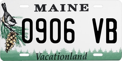 ME license plate 0906VB