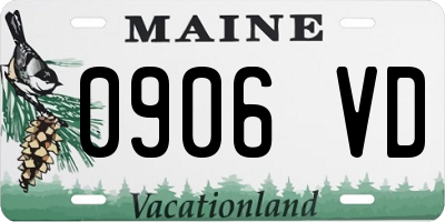 ME license plate 0906VD
