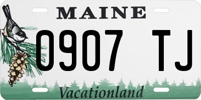ME license plate 0907TJ