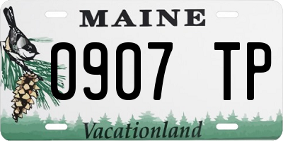 ME license plate 0907TP