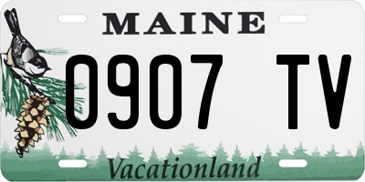 ME license plate 0907TV