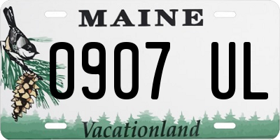 ME license plate 0907UL
