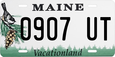 ME license plate 0907UT