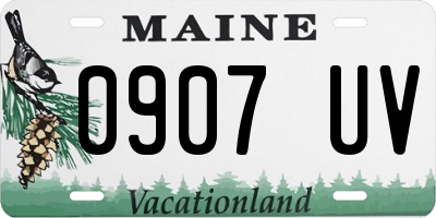 ME license plate 0907UV