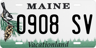 ME license plate 0908SV