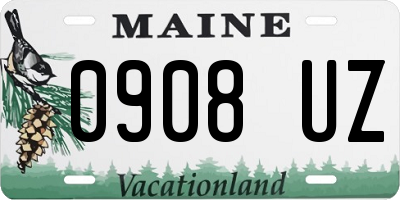 ME license plate 0908UZ