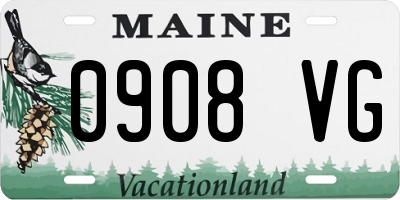 ME license plate 0908VG