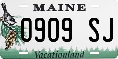 ME license plate 0909SJ