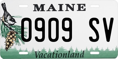ME license plate 0909SV