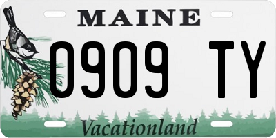 ME license plate 0909TY