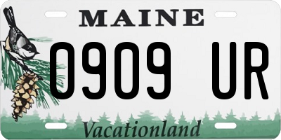 ME license plate 0909UR