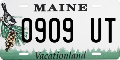 ME license plate 0909UT