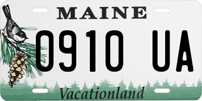 ME license plate 0910UA