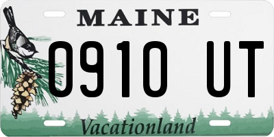 ME license plate 0910UT