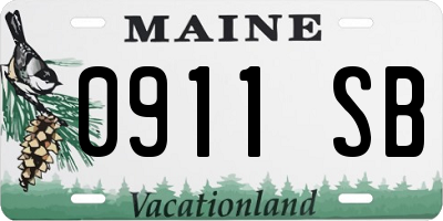 ME license plate 0911SB