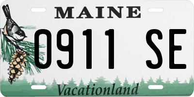 ME license plate 0911SE