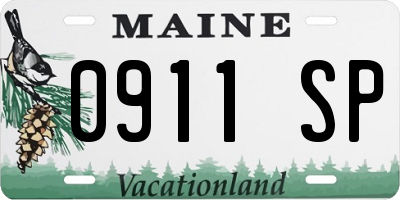 ME license plate 0911SP
