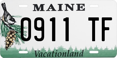 ME license plate 0911TF