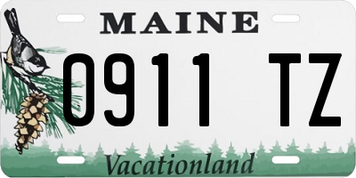 ME license plate 0911TZ