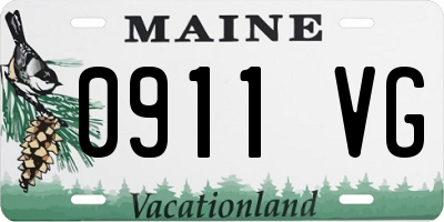 ME license plate 0911VG