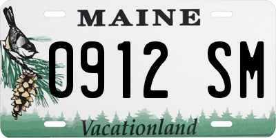 ME license plate 0912SM